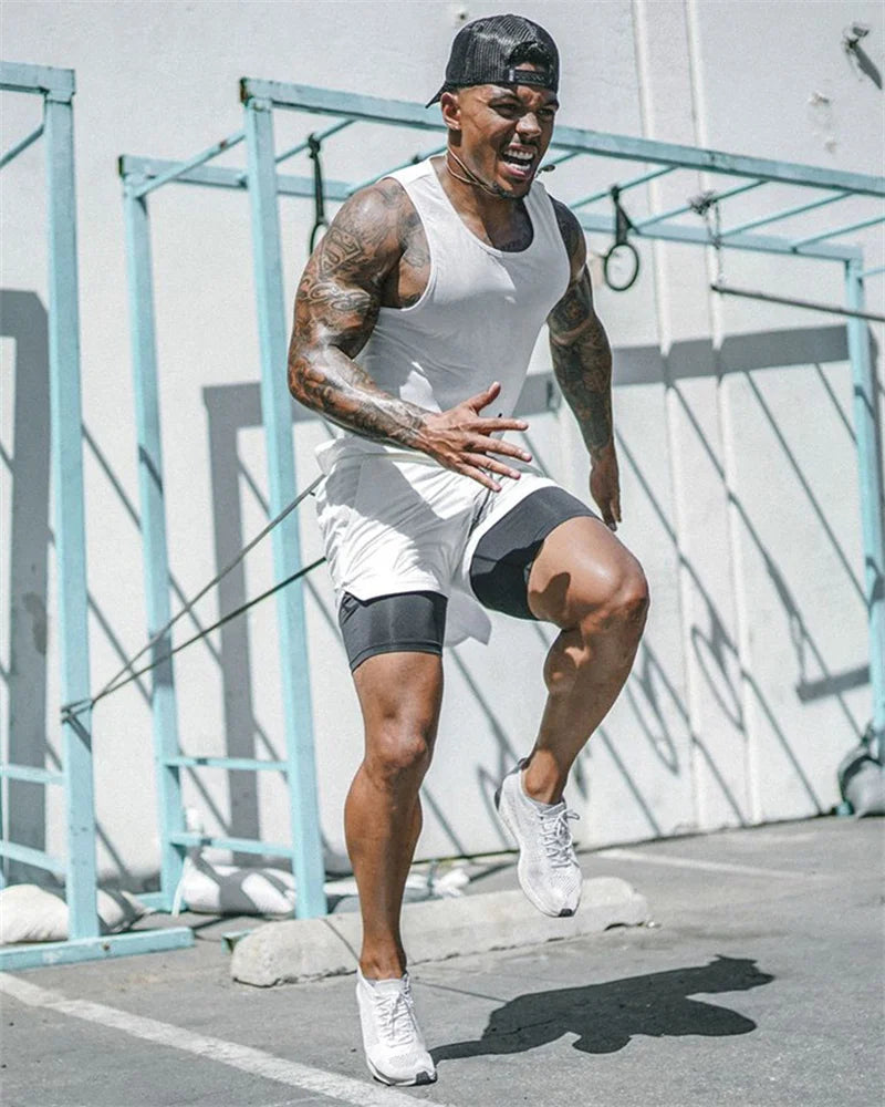 Men's 2-in-1 Running Shorts (Zip Pocket)