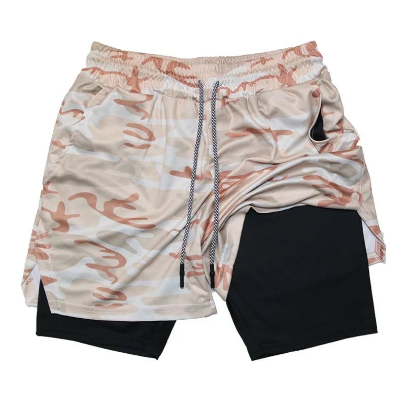Men's 2-in-1 Running Shorts (Zip Pocket)