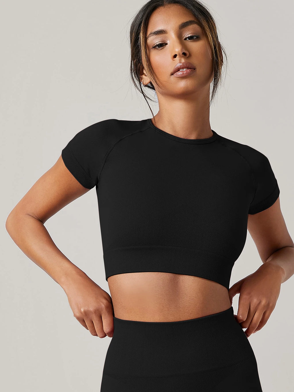 Women's Seamless Short-Sleeve Yoga Top