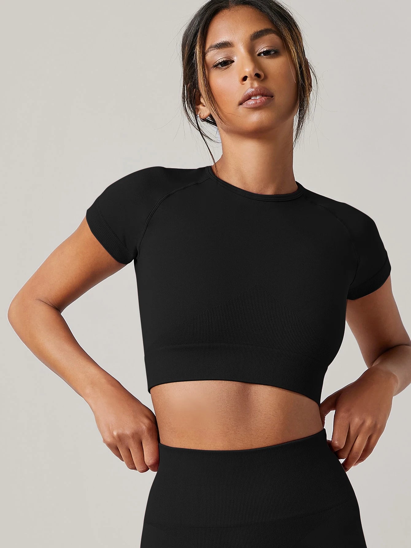 Women's Seamless Short-Sleeve Yoga Top