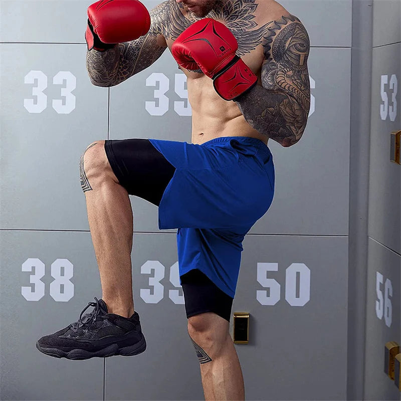 Men's 2-in-1 Running Shorts (Zip Pocket)