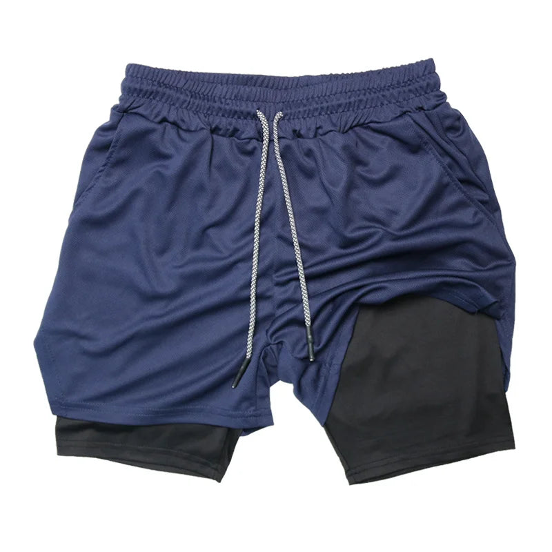 Men's 2-in-1 Running Shorts (Zip Pocket)