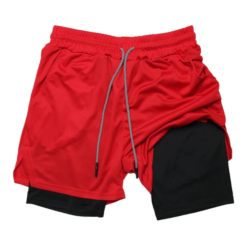 Men's 2-in-1 Running Shorts (Zip Pocket)