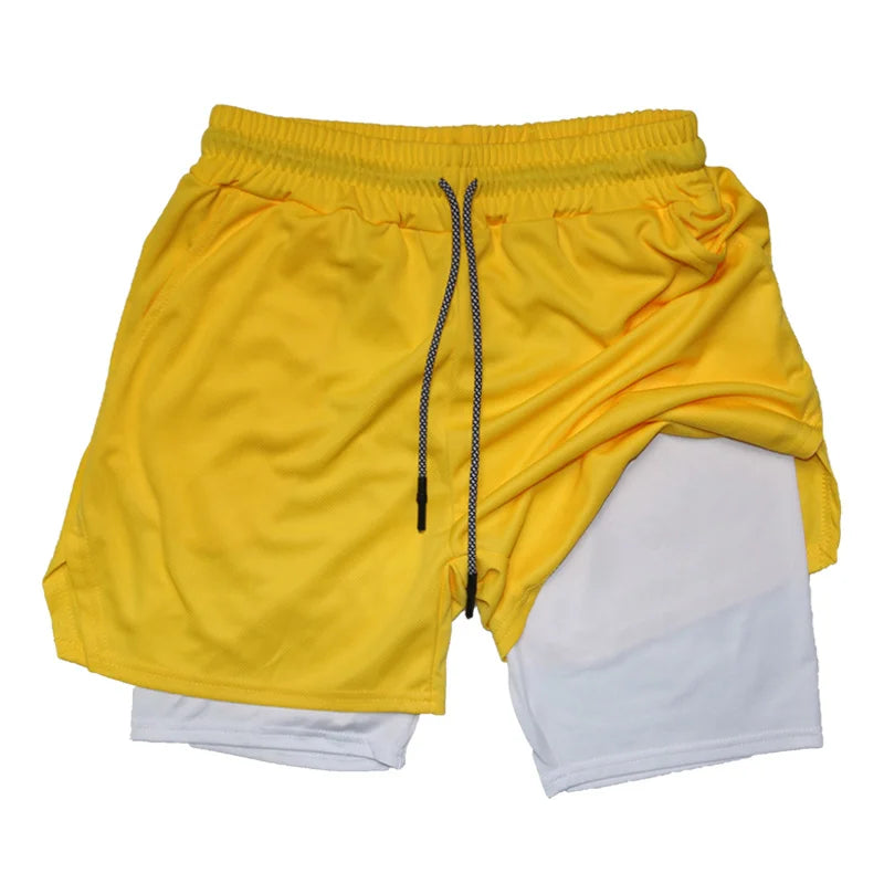 Men's 2-in-1 Running Shorts (Zip Pocket)