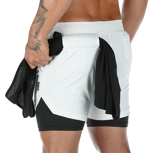 Men's 2-in-1 Running Shorts (Zip Pocket)