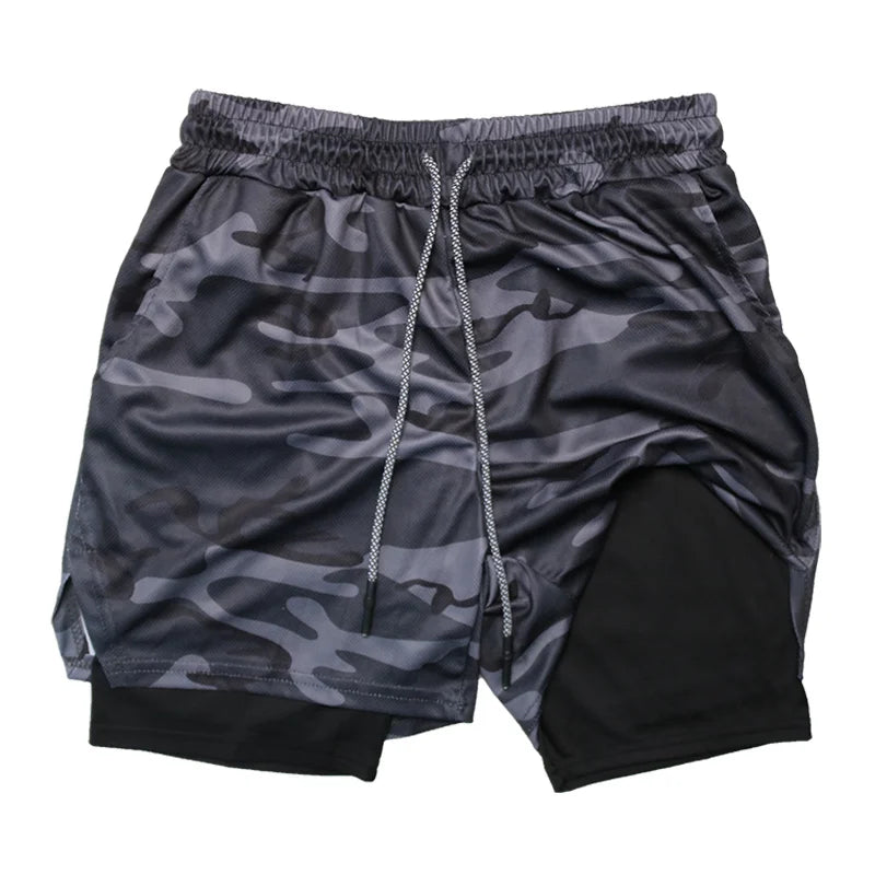 Men's 2-in-1 Running Shorts (Zip Pocket)