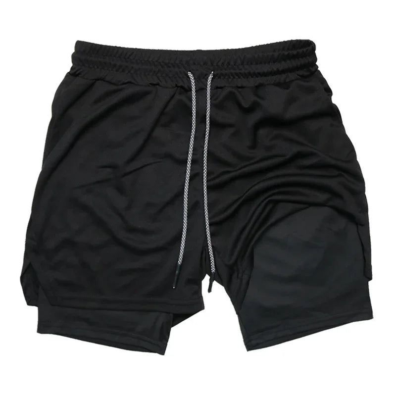 Men's 2-in-1 Running Shorts (Zip Pocket)