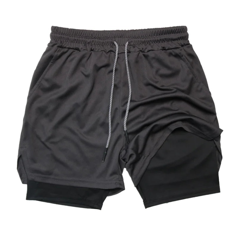 Men's 2-in-1 Running Shorts (Zip Pocket)