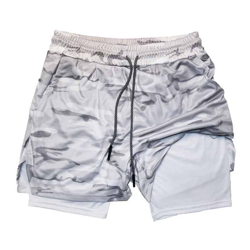 Men's 2-in-1 Running Shorts (Zip Pocket)