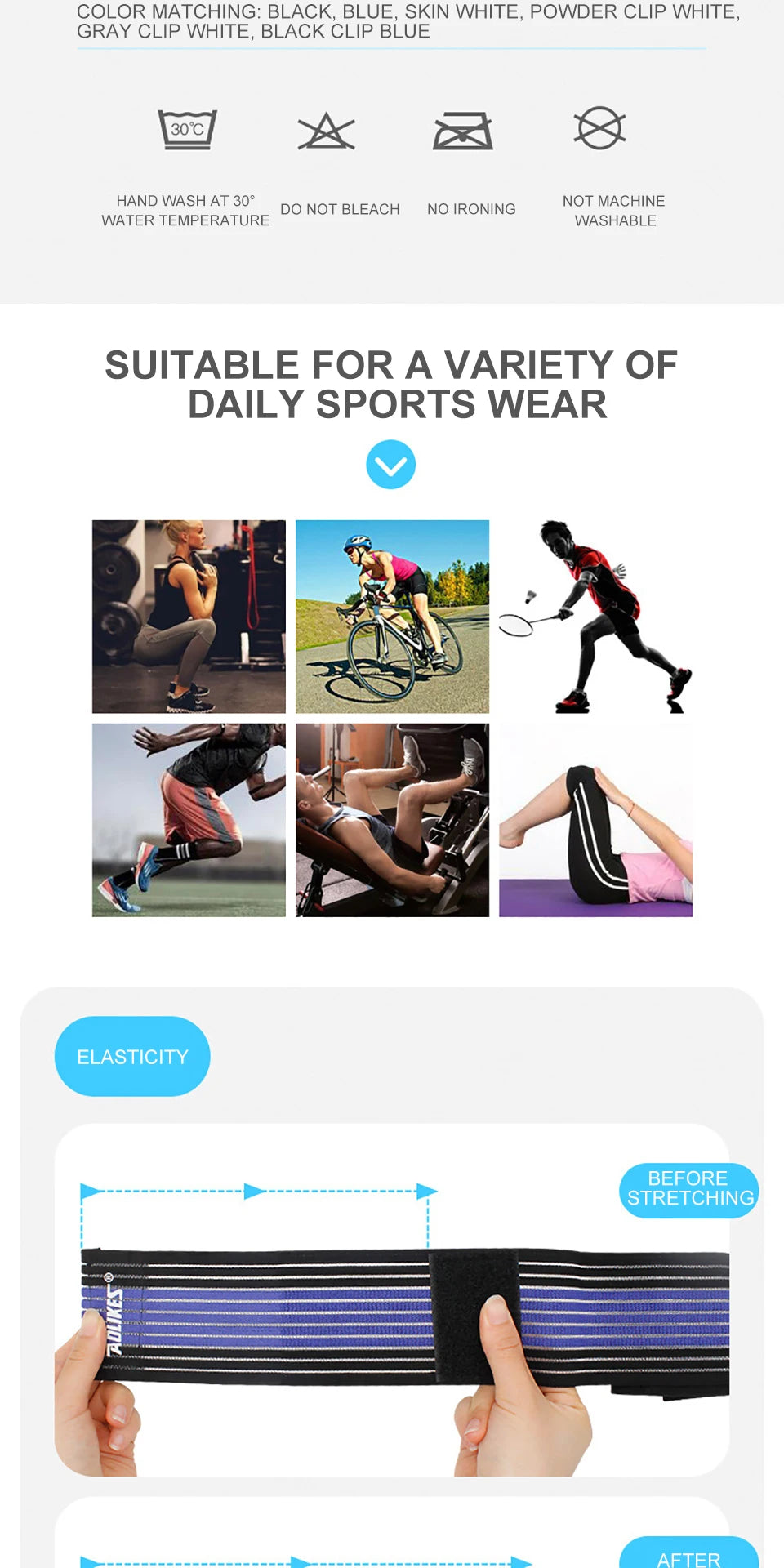 Elastic Knee / Elbow Wraps