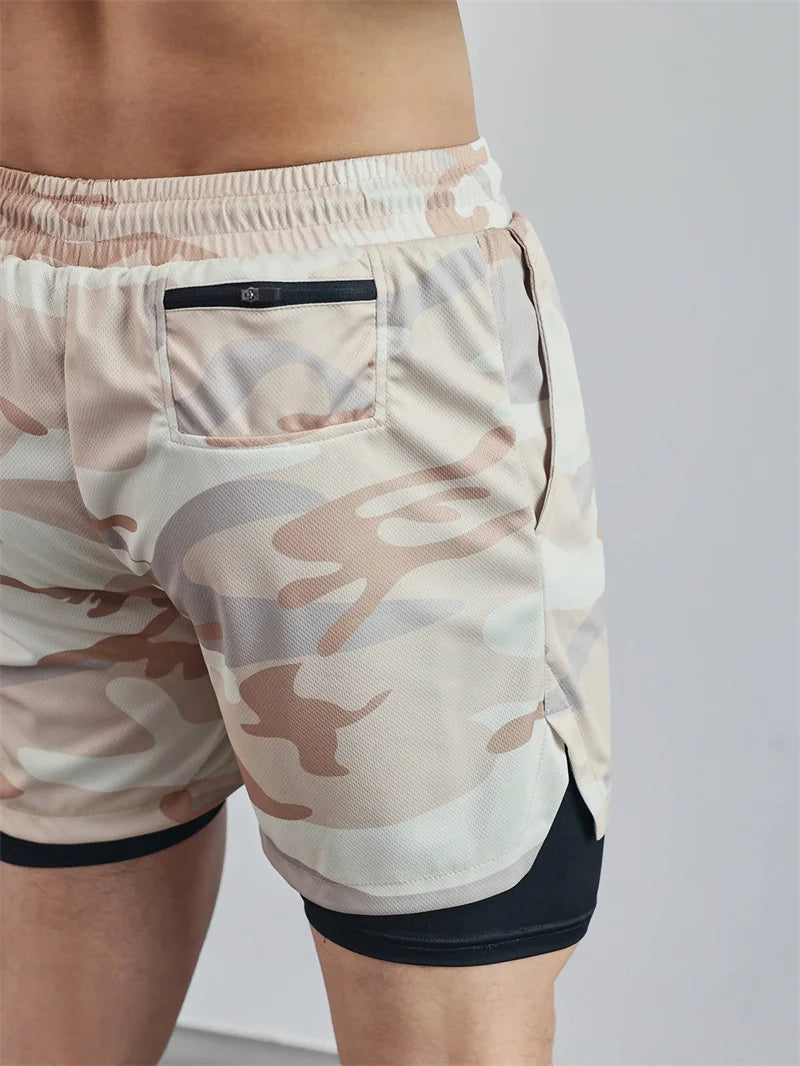 Men's 2-in-1 Running Shorts (Zip Pocket)