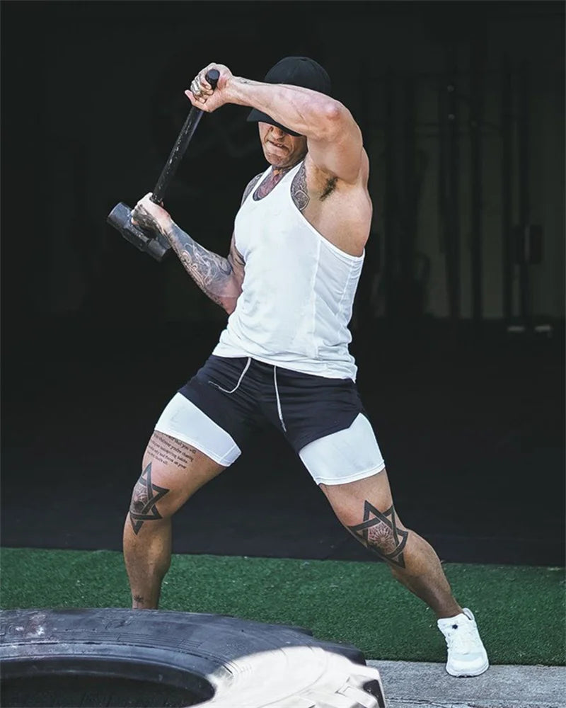 Men's 2-in-1 Running Shorts (Zip Pocket)