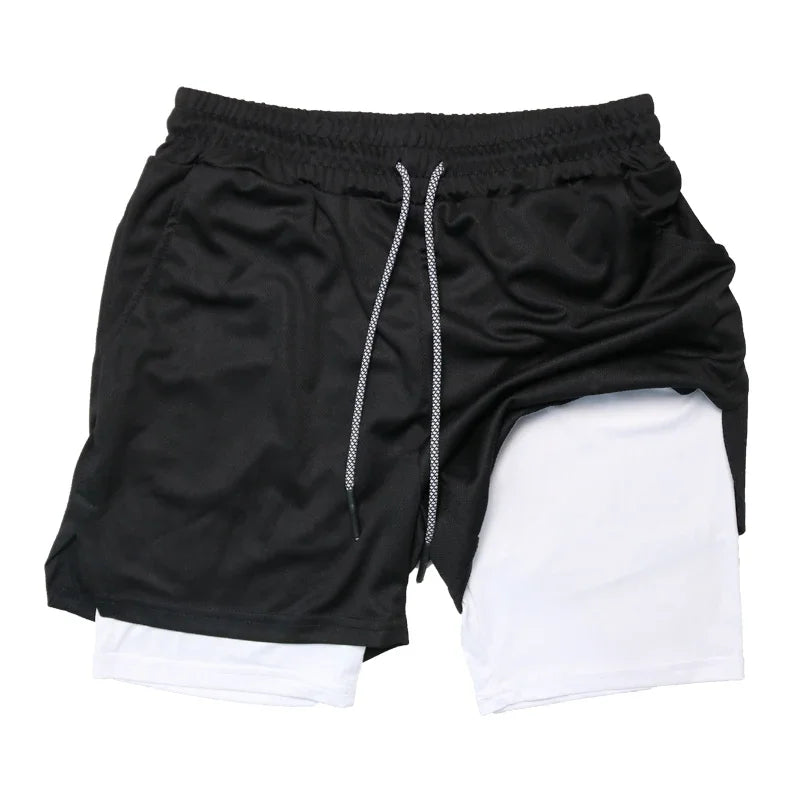 Men's 2-in-1 Running Shorts (Zip Pocket)