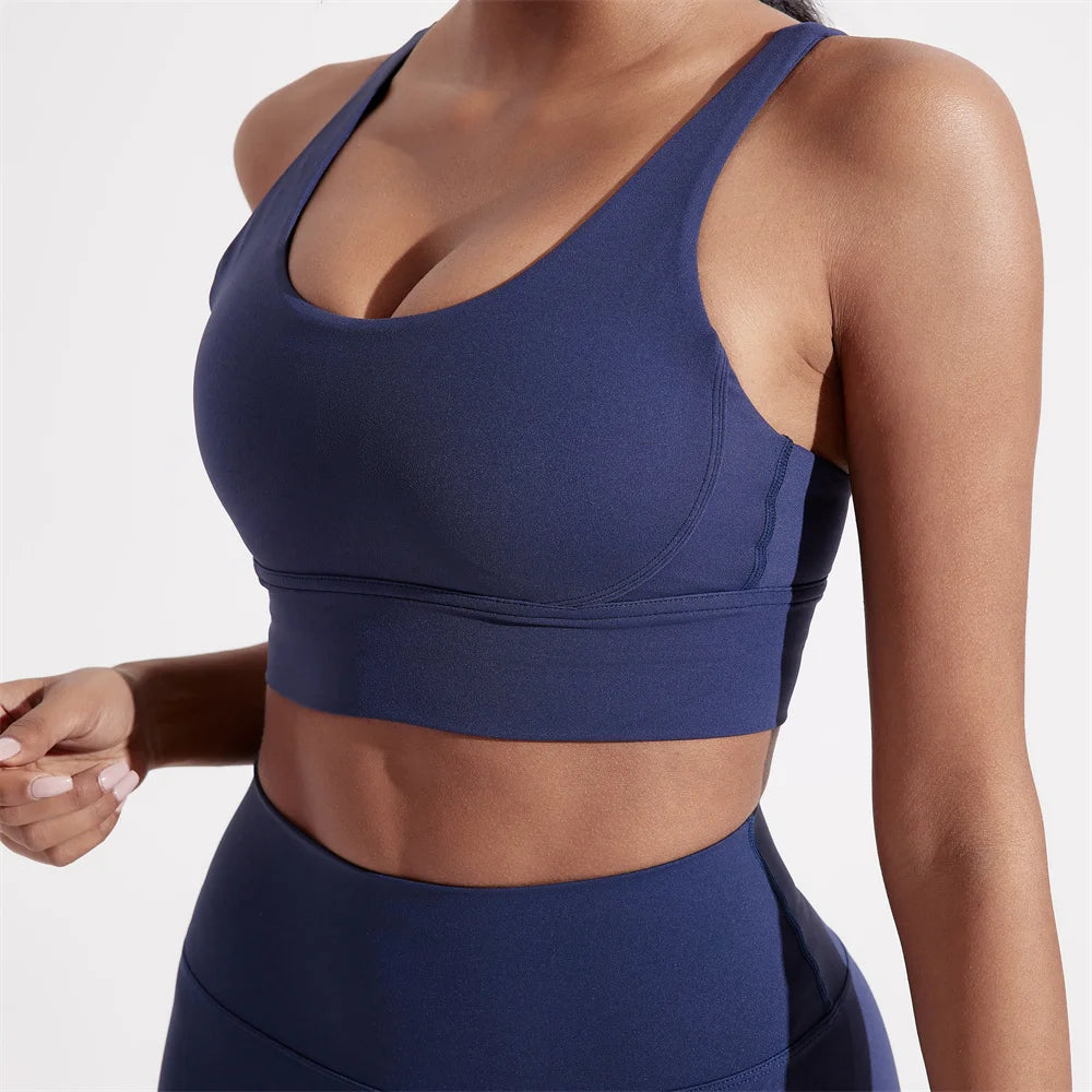 Women's Cross-Back Padded Sports Bra