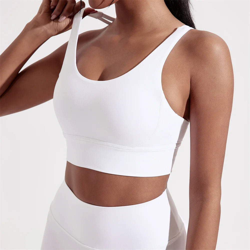 Women's Cross-Back Padded Sports Bra