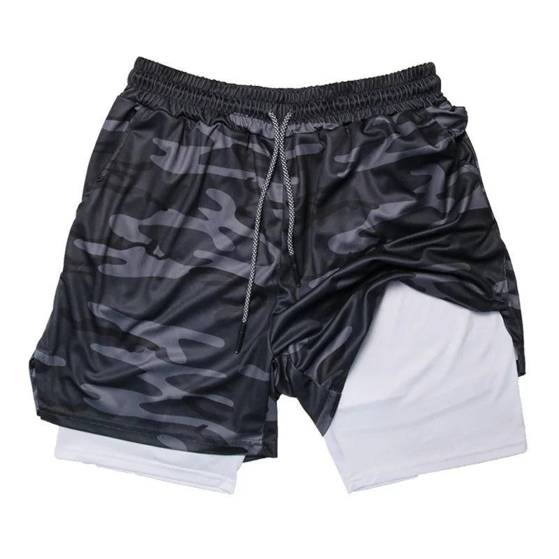 Men's 2-in-1 Running Shorts (Zip Pocket)