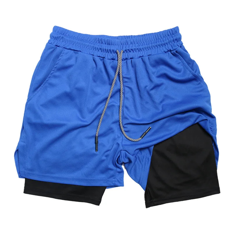 Men's 2-in-1 Running Shorts (Zip Pocket)